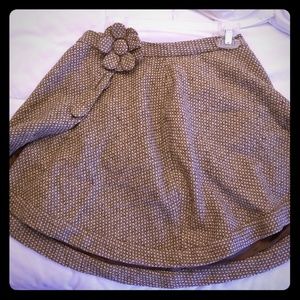 Vintage Brown Flounce Skirt